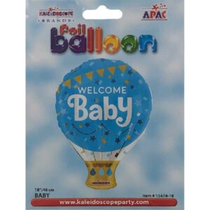 ΜΠΑΛΟΝΙ ΑΕΡΟΣΤΑΤΟ "WELCOME BABY" FOIL ΓΑΛΑΖΙΟ 1ΤΕΜ. 46ΕΚ - Image 2