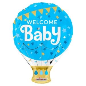 ΜΠΑΛΟΝΙ ΑΕΡΟΣΤΑΤΟ "WELCOME BABY" FOIL ΓΑΛΑΖΙΟ 1ΤΕΜ. 46ΕΚ