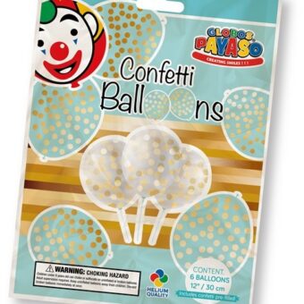 ΜΠΑΛΟΝΙΑ ΜΕ ΚΟΜΦΕΤΙ ΧΡΥΣΟ FOIL 6ΤΕΜ-30ΕΚ - Image 2