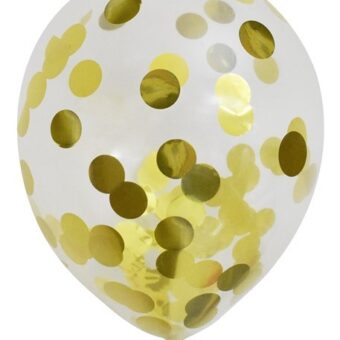 ΜΠΑΛΟΝΙΑ ΜΕ ΚΟΜΦΕΤΙ ΧΡΥΣΟ FOIL 6ΤΕΜ-30ΕΚ