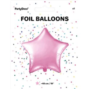 ΜΠΑΛΟΝΙ ΑΣΤΕΡΙ FOIL ΡΟΖ  48ΕΚ - 1ΤΕΜ - Image 2