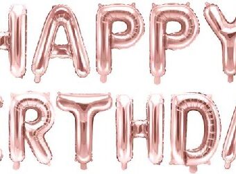 ΜΠΑΛΟΝΙΑ FOIL HAPPY BIRTHDAY ΡΟΖ ΧΡΥΣΟ 13ΤΕΜ-35 ΕΚ