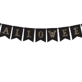 ΜΠΑΝΕΡ ΜΑΥΡΟ "HALLOWEEN" 20cm x 175cm