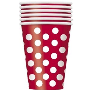 ΧΑΡΤΙΝΑ ΠΟΤΗΡΙΑ ΠΟΥΑ ΚΟΚΚΙΝΟ ΜΕ ΛΕΥΚΟ 12oz - 6 ΤΕΜ - Image 2