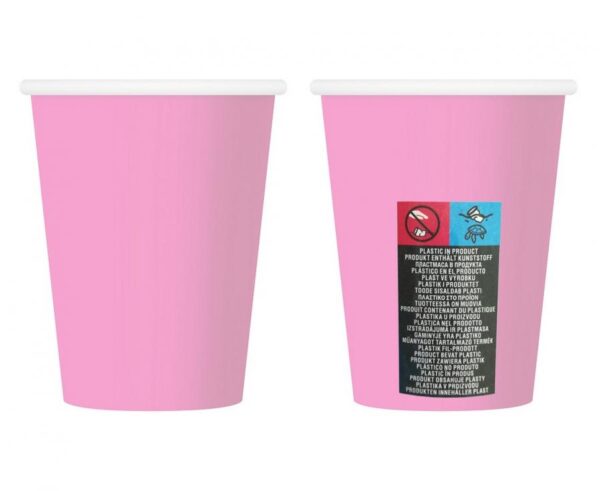 ΧΑΡΤΙΝΑ ΠΟΤΗΡΙΑ ΡΟΖ, 270ML , 6ΤΕΜ - Image 2