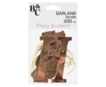 ΓΙΡΛΑΝΤΑ ΧΑΡΤΙΝΗ  "HAPPY BIRTHDAY", ROSE GOLD 11cm*2m - Image 2