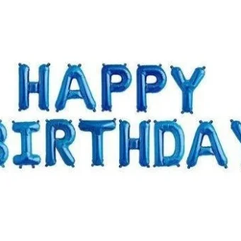 ΜΠΑΛΟΝΙΑ FOIL HAPPY BIRTHDAY ΜΠΛΕ 13ΤΕΜ-35ΕΚ