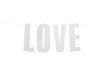 ΓΙΡΛΑΝΤΑ ΧΑΡΤΙΝΗ , "LOVE", ΑΣΗΜΙ GLITTER 21εκ*55εκ