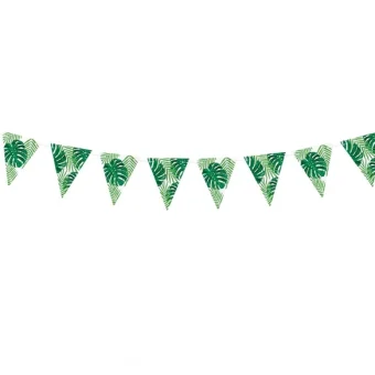 ΜΠΑΝΕΡ "ALOHA LEAVES" ΛΕΥΚΟ-ΠΡΑΣΙΝΟ 1.3m - Image 2