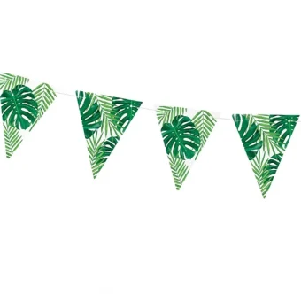 ΜΠΑΝΕΡ "ALOHA LEAVES" ΛΕΥΚΟ-ΠΡΑΣΙΝΟ 1.3m