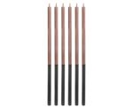ΚΕΡΑΚIA ROSE GOLD-ΜΑΥΡΟ 14,5cm-6τεμ