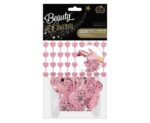 ΚΟΥΡΤΙΝΑ FOIL ΡΟΖ ΚΑΡΔΙΕΣ ΜΕ ΑΣΗΜΙ ΤΥΠΩΜΑ ΑΣΤΕΡΙΩΝ 1m*2m - Image 3