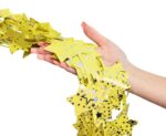 ΚΟΥΡΤΙΝΑ FOIL ΧΡΥΣΑ ΑΣΤΕΡΙΑ ΜΕ ΑΣΗΜΙ ΤΥΠΩΜΑ  1m*2m - Image 2