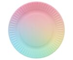 ΧΑΡΤΙΝΑ ΠΙΑΤΑ ΓΛΥΚΟΥ ''RAINBOW''OMBRE 18εκ-6ΤΕΜ