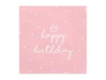 ΧΑΡΤΟΠΕΤΣΕΤΕΣ ''HAPPY BIRTHDAY'' ΡΟΖ-ΛΕΥΚΟ 33*33εκ 3ΦΥΛΛΕΣ - 20ΤΕΜ