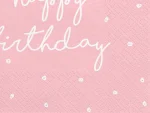 ΧΑΡΤΟΠΕΤΣΕΤΕΣ ''HAPPY BIRTHDAY'' ΡΟΖ-ΛΕΥΚΟ 33*33εκ 3ΦΥΛΛΕΣ - 20ΤΕΜ - Image 2