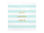 ΧΑΡΤΟΠΕΤΣΕΤΕΣ ''LIVE-LAUGH-LOVE'' ΣΙΕΛ-ΛΕΥΚΟ-GOLD FOIL 33*33εκ 2ΦΥΛΛΕΣ - 20ΤΕΜ