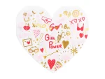 ΧΑΡΤΟΠΕΤΣΕΤΕΣ ''HEART'' RED-PINK-GOLD FOIL 16*15εκ 2ΦΥΛΛΕΣ - 20ΤΕΜ