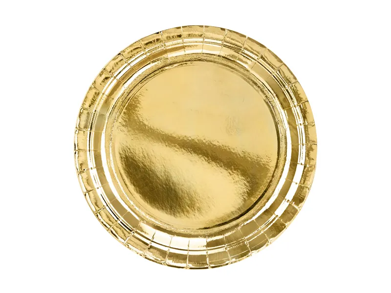 big_TPP58-019ME_01_S (1) ΧΑΡΤΙΝΑ ΠΙΑΤΑ GOLD FOIL 23εκ-6τεμ - Image 1