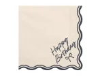 ΧΑΡΤΟΠΕΤΣΕΤΕΣ ''HAPPY BIRTHDAY BOW'' ΜΠΕΖ-ΜΑΥΡΟ 33*33ΕΚ 2ΦΥΛΛΕΣ - 12ΤΕΜ