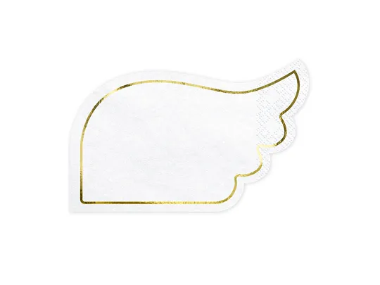 large_SPK2_01_S ΧΑΡΤΟΠΕΤΣΕΤΕΣ ''WINGS'' ΛΕΥΚΟ-ΧΡΥΣΟ FOIL 16*10εκ 2ΦΥΛΛΕΣ - 12ΤΕΜ - Image 1