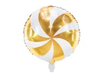 ΜΠΑΛΟΝΙ FOIL "CANDY'' ΑΣΠΡΟ-ΧΡΥΣΟ 35εκ