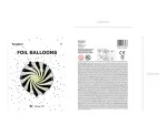 ΜΠΑΛΟΝΙ FOIL "CANDY'' ΜΑΥΡΟ-ΑΣΠΡΟ-ΧΡΥΣΟ 35εκ - Image 2